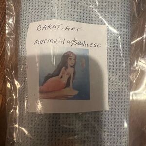 Mermaid with Seahorse Illustration